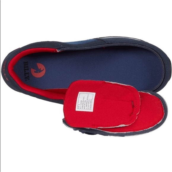 Billy New in box Kids Navy and Red Sneakers Sz5 - Picture 6 of 6